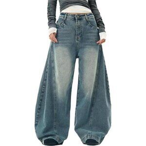 Women's Baggy Jeans Vintage Oversized Pants Aesthetic Hip Hop Jeans Relaxed Fit
